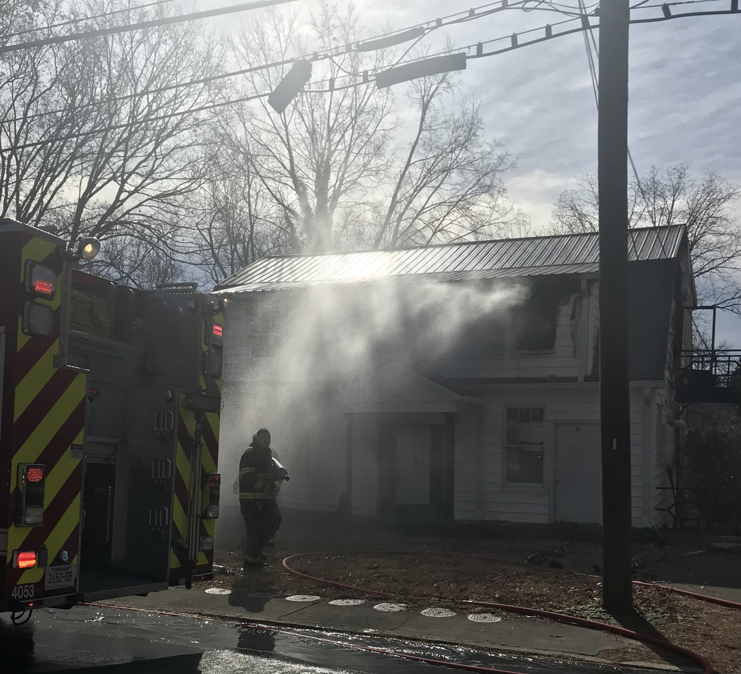 Fire on South Jackson Street in Athens